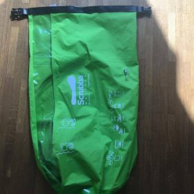 This is how a deflated Scrubba Bag looks like. 
