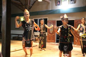 jungle tribe dancing in borneo