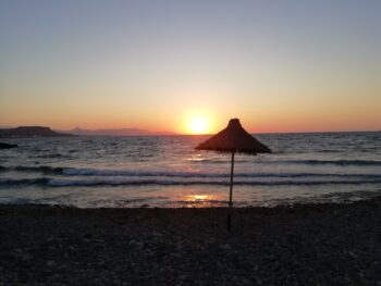 sunset on crete